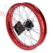Jante arrière Rouge 14'' pour dirt bike AGB30 (Ø:15mm, type 4 )